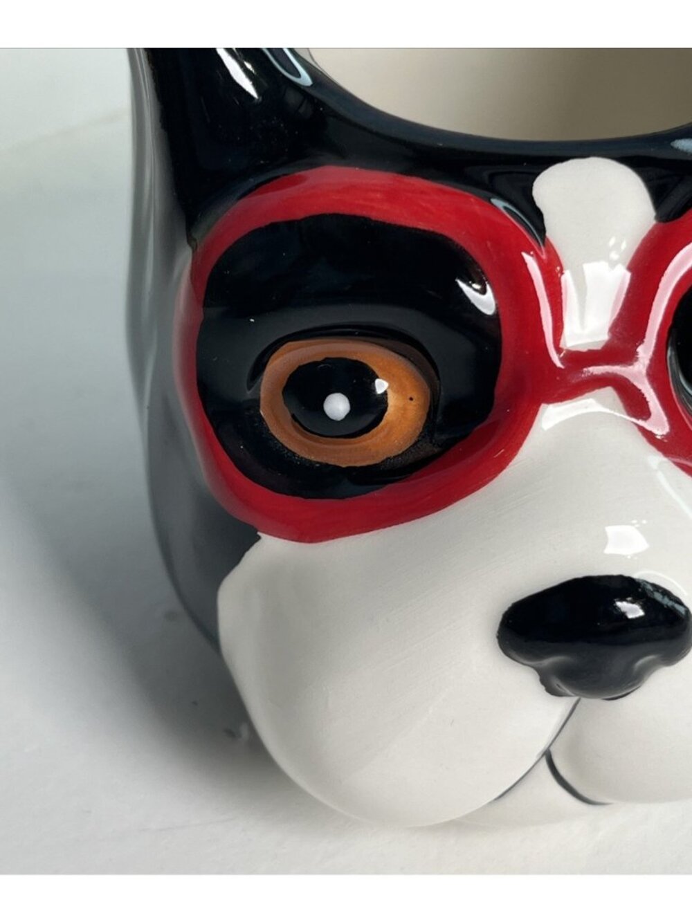 BOSTON TERRIER Succulent Planter Black/White Dog Planter Christmas Projects U52 - Picture 4 of 12